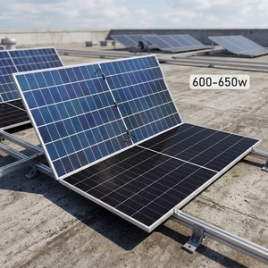 Panneaux solaires photovoltaïques monocristallins en silicium de l'usine Hebei, personnalisables pour installations sur toit et au sol hors réseau - Product Image 3