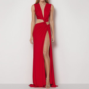 <span class=keywords><strong>King</strong></span> Mcgreen Star Abito Lungo Sexy con Scollo a V Profondo e Spacco, Outfit Estivo per Donne, Elegante Vestito Asimmetrico per Vacanze - Product Image 2
