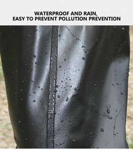 Combinaison de pêche imperméable unisexe Corps en caoutchouc PVC plus épais avec cuissardes en nylon Caractéristiques imperméables - Product Image 3