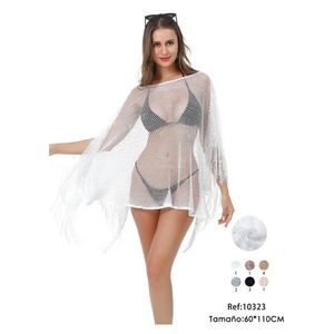 Copricostume Angelina in Rete con Frange 60x110cm, Abbigliamento da Spiaggia - Product Image 1