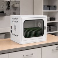 Armoire de recharge pour 20 téléphones portables avec porte transparente et serrure sécurisée pour station de recharge de téléphones dans les écoles et les bureaux