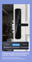 Cerradura Inteligente para Puerta con Control por Aplicación Tuya Ttlock, Huella Dactilar Electrónica, Pantalla Táctil Digital, Código de Teclado