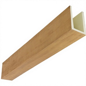 Ekena Millwork Trave da Soffitto Rustica in Finto Legno Effetto Legno Segato, 3 Lati (U-Beam), 5 1/2" L x 5 1/2" A x 96" L, Colore Caramello Caldo - Product Image 1