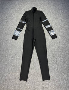 Vêtements pour femmes JB2240 <span class=keywords><strong>classe</strong></span> de haute qualité combinaison en cristal combinaisons pour femmes avec strass pour femmes combinaisons pour femmes - Product Image 3