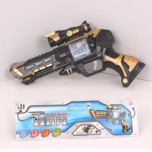 어린이 총 음악 플라스틱 리볼버 군사 프로젝션 음성 플래시 라이트 적외선 우주 총 장난감 전자 장난감 권총
