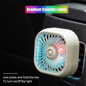 Ventilador USB para Salida <span class=keywords><strong>de</strong></span> Aire <span class=keywords><strong>de</strong></span> Coche con Luz <span class=keywords><strong>de</strong></span> Cambio <span class=keywords><strong>de</strong></span> <span class=keywords><strong>Color</strong></span> y 3 Velocidades - Product Image 3