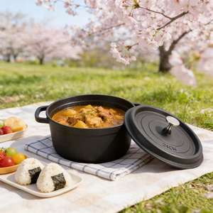 Marmite <span class=keywords><strong>en</strong></span> <span class=keywords><strong>fonte</strong></span> émaillée pour mijoter, usage domestique et commercial, compatible avec les cuisinières à gaz et les plaques à <span class=keywords><strong>induction</strong></span>, ustensile de cuisson, poêle à frire - Product Image 4