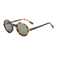 Vente chaude : Lunettes de soleil et montures optiques rétro rondes en acétate, pour visages en forme de losange, vente en gros