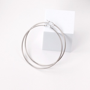Big <b>Hoop</b> Custom <b>Earrings</b> 18k <b>Gold</b> <b>Plated</b> for Stainless Steel <b>Earrings</b> Jewelry in Big Size - Product Image 4