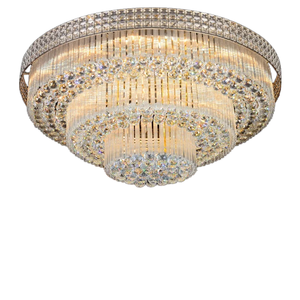 PM Modern Luxury K9 Crystal LED IP44 AC Ceiling <b>Lamp</b> for Hotel Lobby Wedding Banquet Villa Living & Bedroom Lighting - Product Image 1