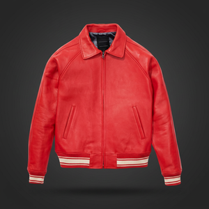 Customizable <b>Slim</b> Fit Men's 100% Sheep Skin Leather Jacket High Quality Biker Winter Coat with Stand Collar - Product Image 3