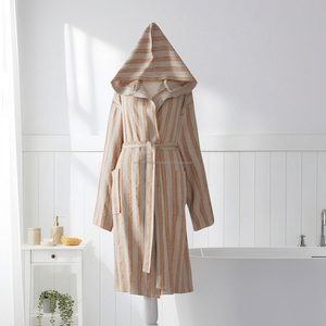 Peignoir unisexe 100% coton Best Seller Séchage rapide Vêtement de nuit d'été Tissu tissé respirant Léger Toute l'année ODM Fabriqué en Turquie - Product Image 1