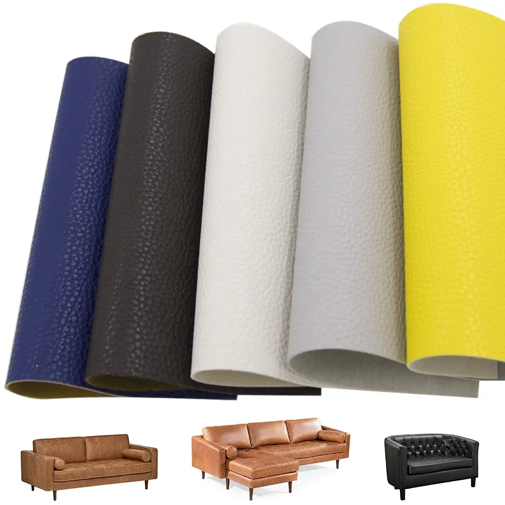 엠보싱 제품 소파 세트 재료 직물 만들기 용 실내 장식 합성 인조 피부 PVC 가죽 롤 제품