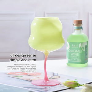 Ánh sáng sang trọng phong cách sáng tạo ly rượu kem màu hồng tím vàng pha lê thủy tinh Cốc làm bằng tay cố định bọt bao bì - Product Image 3