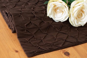 Brown Quilted <b>Table</b> <b>Runner</b> Geometric Pattern Classic Style Polyester Washable Home Use - Product Image 2