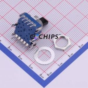 SRBV160803 Rotary Switch Through hole Component (THT) Switch 6 Flat Type PC Pin Non-Short Circuit - Product Image 2