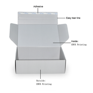 Durable Apparel Packaging Decorative Books Subscription Shipping Mailer Box with self-adhesive with easy tear line
