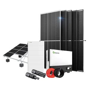 Growatt Panneau Solaire 5000wソーラーホームキット5kw6kw 8kw Panneau Solaire Et Batterie 10kw Panneau Solaire Kit Complet