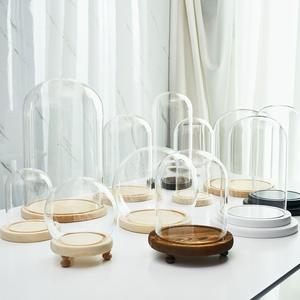 Conception de fleur éternelle de couvercle en verre <span class=keywords><strong>soufflé</strong></span> Transparent personnalisable d'approvisionnement direct d'usine <span class=keywords><strong>pour</strong></span> le <span class=keywords><strong>moule</strong></span> de main de boîte d'affichage/poussière/poussière - Product Image 1