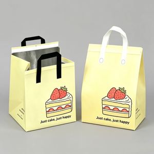 Sac isotherme pliable en non-tissé pour livraison de gâteaux, avec impression personnalisée, pour boulangerie et emballage alimentaire à emporter (vente en gros) - Product Image 2