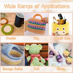 Hilo de Tejer para Manualidades, 93 Colores Disponibles, Rollo Grande, Venta al Por Mayor, Material para Tejer a Mano, Hilo para Camisetas, para Cestas de Almacenamiento Tejidas a Crochet - Product Image 5