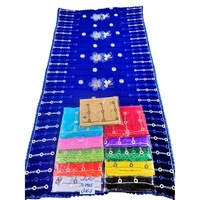 Châle en mousseline de soie brodé à œillets et bord festonné, léger et doux pour femme, commande en gros, multicolore, OEM ODM personnalisé