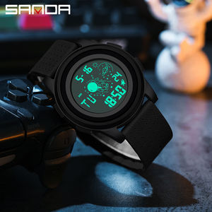 SANDA 2153 New Top Brand <b>Men's</b> Sport Digital Wristwatch, 5ATM <b>Waterproof</b> Casual <b>Watch</b>, Relogio Masculino - Product Image 4