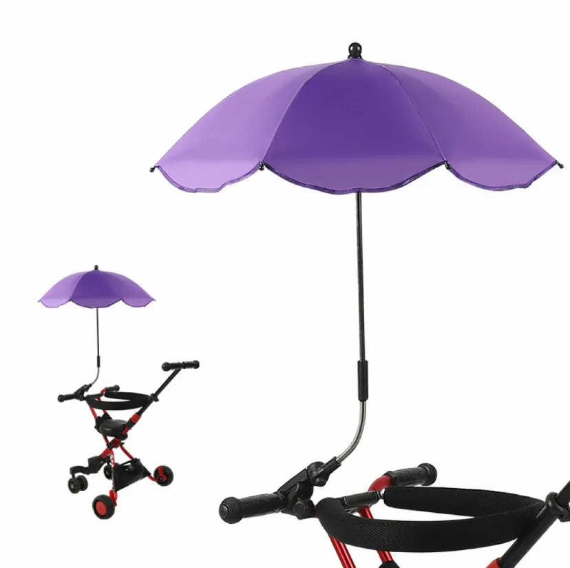 Hochwertiger UV-beständiger Outdoor-Babywagen Regenschirm-Clip-Schirm mit verstellbarer Klemme