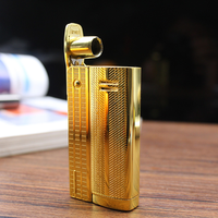 Briquet à pétrole rétro classique en alliage de zinc, allume-cigare à huile, conception sécurisée pour le camping en extérieur