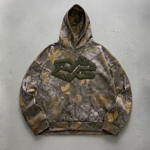 Felpa con Cappuccio <span class=keywords><strong>Camo</strong></span> Deadwood Personalizzata con Stampa DTG Integrale, Design Oversize con Strass per Uomo - Product Image 3