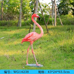 Estátua de Flamingo Grande Personalizada SE7ART para Jardim Externo, Escultura em Resina Rosa em Tamanho Real, Pintada à Mão, Padrão Animal Ecológico - Product Image 4