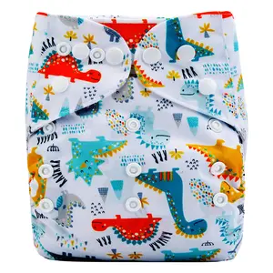 Washable Baby Nappy Ananbaby Manufacture Ecological Wholesale Baby Washable Diapers Reusable Cloth Nappies Waterproof 1 Size Cloth Diaper Soft