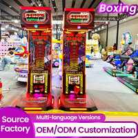 Máquina de Boxeo Arcade Operada con Monedas, Equipo de Juego Electrónico de Acero y Metal para Medir la Fuerza, Ideal para Salas de Juego y Parques de Diversiones