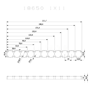 Soporte de Plástico para Baterías 18650, 1S11P, para Accesorios de Baterías 18650, Venta al Por Mayor del Fabricante - Product Image 6