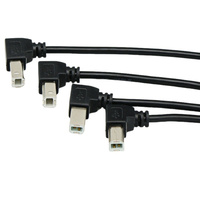 Cable de Impresora USB 2.0 Personalizado, Macho a Tipo B, Ángulo Recto de 90 Grados, con Cubierta de PVC y Fibra Óptica para Impresoras y Escáneres