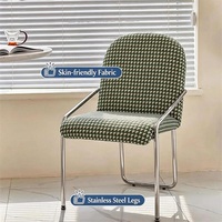 Chaise de bar de style moderne minimaliste nordique, chaise de salle à manger d'extérieur pour villa, tabouret de bar avec structure en fer durable