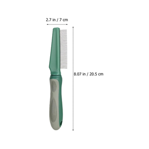 Peine para Pelo de Perro con Mango de Goma, Peine Antipulgas con Dientes Largos y Cortos para Perros y Gatos - Product Image 2