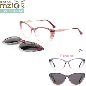 Mizilook RB6132-39 kho-rượu vang màu đỏ kính mát Clip với nam châm quang khung <span class=keywords><strong>Polaroid</strong></span> vu400 Kính mát cho phụ nữ - Product Image 5