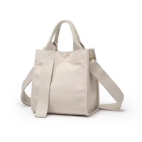 Sac cabas en toile réutilisable en coton pour femmes avec bandoulière