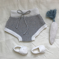 Personnalisé gros 100% coton tricot surdimensionné enfant en bas âge sexe neutre bébé enfants pull moucheté pull ensemble