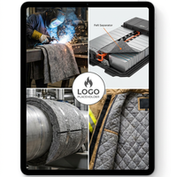 Feutre ignifuge industriel pré-oxydant PAN, couverture isolante haute température pour la protection des pipelines