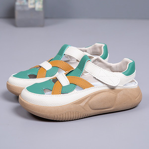 2026 Hot Sale Women's Velcro Sports <b>Sandals</b> Summer Hollow Breathable Thick Bottom Casual White Shoes Soft Sole - Product Image 6