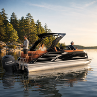 Bateau Ponton Sportif de Luxe S22A Direct Usine, Bateau Marin Électrique avec Console Arche et Écran, Idéal pour les Complexes Hôteliers