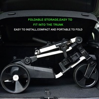 Chariot de golf pliable à trois roues avec batterie au lithium, léger, portable, durable et compact – Vente chaude