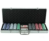 500 Casino Chip Texas Hold'em Style Poker Chip Aluminium gehäuse Set Fichas De Poker