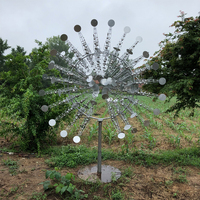 Sculpture d'énergie cinétique en acier inoxydable pour l'extérieur, décoration de jardin