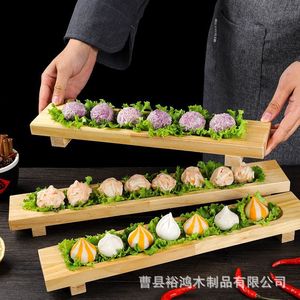ภาชนะสำหรับร้านอาหารหม้อไฟแบบพิเศษ: จานไม้ไผ่และไม้สำหรับกุ้งเผา, จานไม้สำหรับลูกชิ้นเนื้อ, ลูกชิ้นเนื้อวัว - Product Image 1