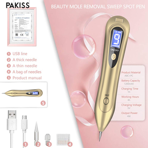 ชุดปากกาลบจุดด่างดำ PAKISS สีโรสโกลด์, เครื่องมือดูแลผิวแบบชาร์จ USB ปรับได้ 9 ระดับ พร้อมชุดเข็ม, สินค้าในคลังสินค้าสหรัฐอเมริกา, ไซส์ S - Product Image 4
