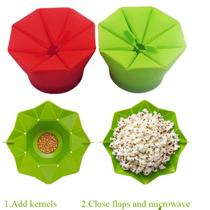Appareil <span class=keywords><strong>à</strong></span> <span class=keywords><strong>popcorn</strong></span> multifonctionnel pour micro-ondes, bol en silicone pliable, gadget de cuisine, récipient alimentaire - Product Image 5