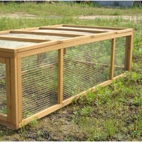 Maison de luxe pliable en bois pour animaux de compagnie avec motif imprimé pour lapins, cage extérieure toutes saisons